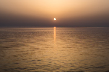 sun set at sea