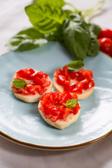 bruschette della dieta mediterranea