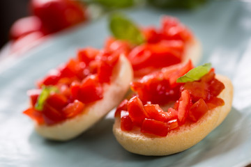 bruschette della dieta mediterranea