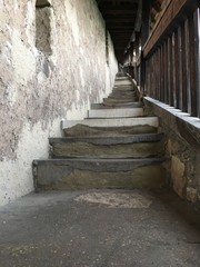 staircase of an old worn-out castle