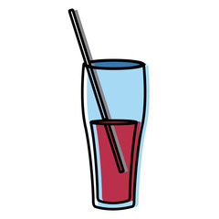 glass drink straw icon vector illustration graphic design