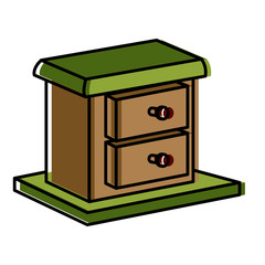 drawer home element icon vector illustration graphic design