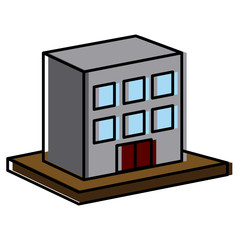 building cartoon draw icon vetor illustration graphic design