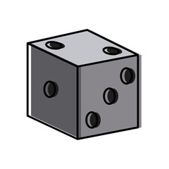 Obraz premium chance lucky dice icon vector illustration graphic design