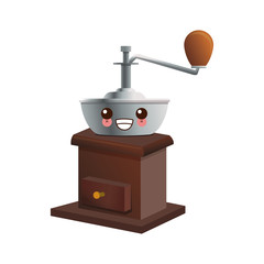 manual coffee grinder icon vector illustration graphic design kawaii cartoon