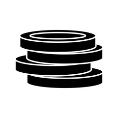 pile gold coins icon vector illustration graphic design