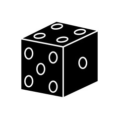 chance lucky dice icon vector illustration graphic design