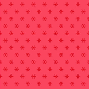 Winter snowflakes red background