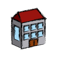 building cartoon draw icon vetor illustration graphic design