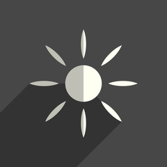 Sun flat icons with of shadow. Vector illustration