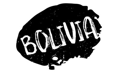 Bolivia rubber stamp. Grunge design with dust scratches. Effects can be easily removed for a clean, crisp look. Color is easily changed.