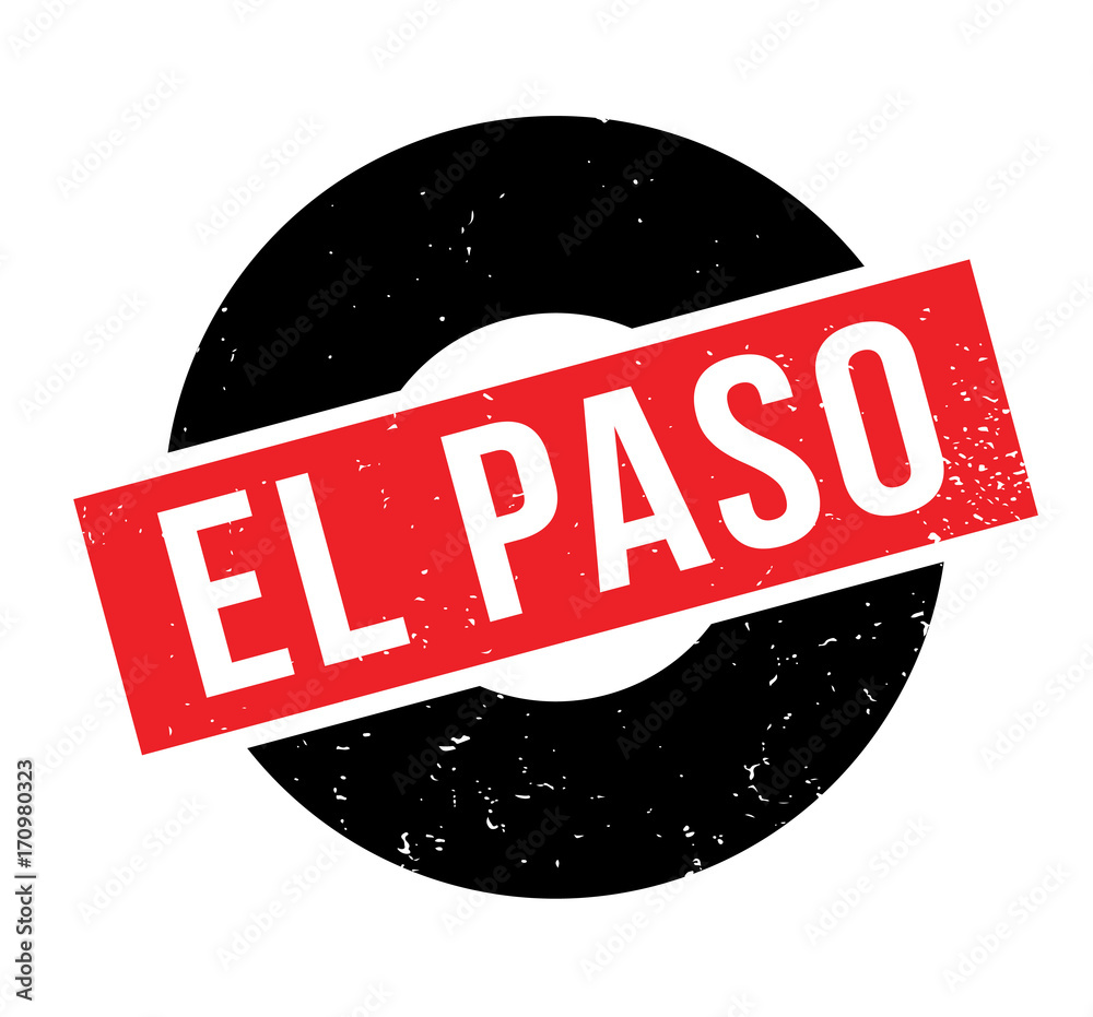 Wall mural el paso rubber stamp. grunge design with dust scratches. effects can be easily removed for a clean, 