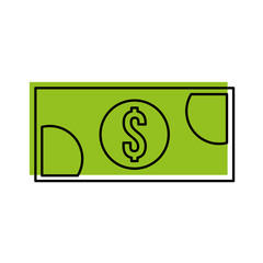 banknote money cash currency payment icon vector illustration
