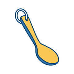 kitchen spoon utensil icon vector illustration graphi design