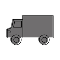Fototapeta premium truck vehicle transport supermarket delivery icon vector illustration