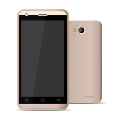 Mobile phone isolated, realistic vector illustration.