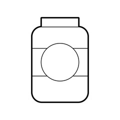 bottle sausage market condiment ingredient icon vector illustration