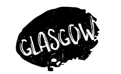 Glasgow rubber stamp. Grunge design with dust scratches. Effects can be easily removed for a clean, crisp look. Color is easily changed.