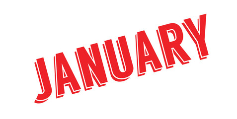 Fototapeta premium January rubber stamp. Grunge design with dust scratches. Effects can be easily removed for a clean, crisp look. Color is easily changed.