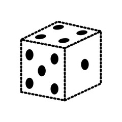 chance lucky dice icon vector illustration graphic design