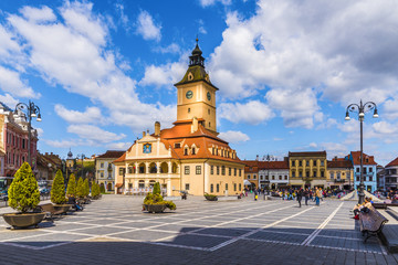Fototapeta na wymiar Council Square Brasov, Transylvania landmark, Romania