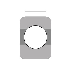 bottle sausage market condiment ingredient icon vector illustration