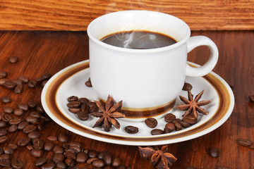 Sweet black coffee for adult breakfast