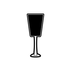  flat line monocromatic  wine glass over  white  background  vector illustration 