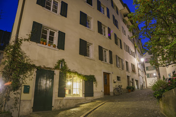 Fototapeta na wymiar Night cityscape of Zurich