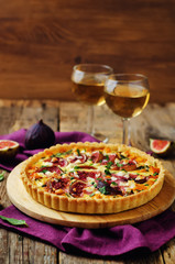 Pumpkin ricotta Basil Figs tart