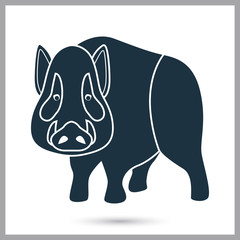 Wild boar simple icon