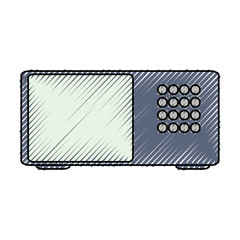 colorful  microwave over white  background  vector illustration