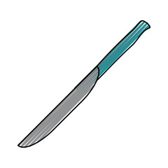 colorful  knife doodle over white vector illustration