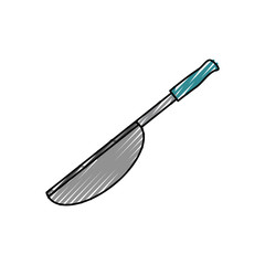 colorful  knife doodle over white vector illustration