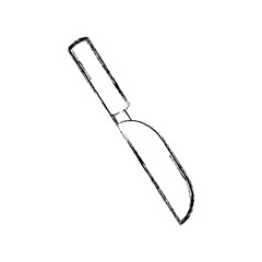 uncolored  knife over white  background  vector illustration