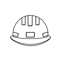 safety helmet icon over white background vector illustration