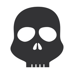 skull alert symbol icon vector illustration design