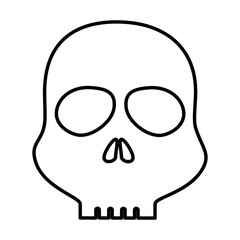 skull alert symbol icon vector illustration design