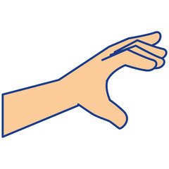 hand human isolated icon vector illustration design