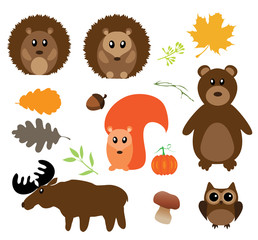 Vector Fall Animals