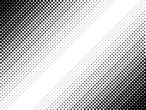 Vector Diagonal  Halftone  Black and White Background
