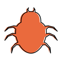 spider virus infection icon vector illustration design