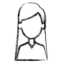 beautiful woman avatar character vector illustration design