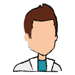 male doctor avatar character vector illustration design