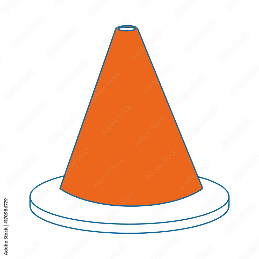 Canvas Prints construction cone isolated icon vector illustration design