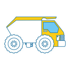 dump truck isolated icon vector illustration design