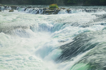 The biggest waterfall - Rhine Falls at Europe