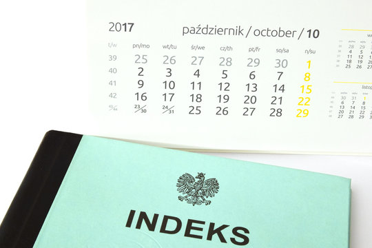 Nowy rok akademicki. Indeks.