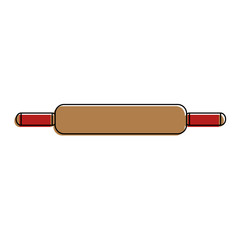 wooden roll pastry icon vector illustration design