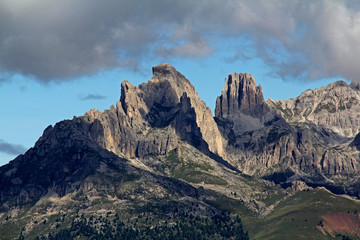 la Roda di Vael e il Vajolon da Passo Lusia (gruppo del Catinaccio, Val di Fassa, Trentino)